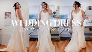 MAKING MY WEDDING DRESS // sewing the first sample