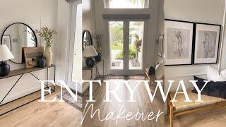 ENTRYWAY MAKEOVER & SUMMER DECORATE WITH ME 2023 | AFFORDABLE SWAPS | DYI HIGH-END WALL DECOR