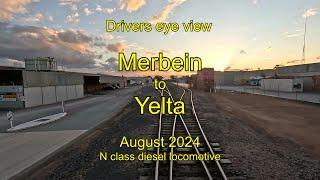 Drivers eye view, Merbein to Yelta, Aug 2024