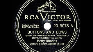 1948 HITS ARCHIVE: Buttons And Bows - Betty Rhodes