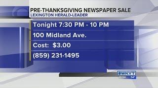 Lexington Herald-Leader Pre-Thanksgiving Paper Sale