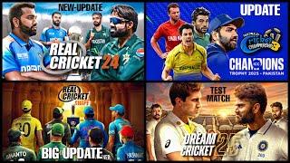 Real Cricket 24 Finally Update  Dream Cricket 25 Update  WCC3 & RC Swipe Update Champions Trophy