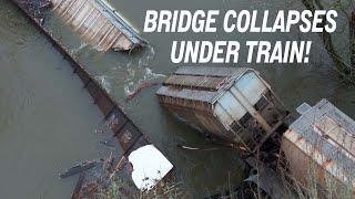 Bridge Collapses Under Train!