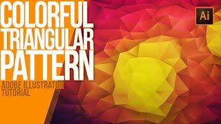  How to create this colorful triangular Pattern  | Adobe Illustrator | Tutorial