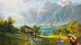 Mountain painting "Remembering the Past" Artist - Viktor Yushkevich. #121