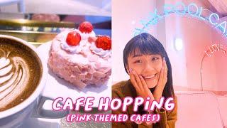 Cafe Hopping in Hongdae Seoul  (pink themed cafes)