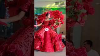 Dazzling Festival Queen Wearing Red Dress#youtubeshorts #red #redgown #reddresses #ytviral #queen