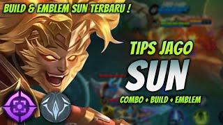 CARA MAIN SUN META TERBARU ! BUILD & EMBLEM SUN TERSAKIT 2024 ! | SUN EXP LANE GAMEPLAY