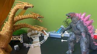 Space Godzilla vs King Ghidorah /stop motion animation /part 1