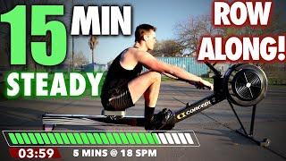 Rowing Machine: SIMPLE Follow-Along Steady Row (w/ Coaching)