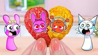  Food DIY  Incredibox COUPLE Love Miniature Cheetos Chicken Nugget  Tina Mini Cooking