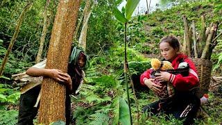 17-year-old single mother and original girl - mother's courage - when attacked by forest people.