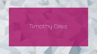 Timothy Giles - appearance