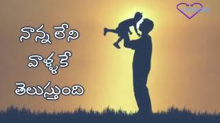 Father Sad whatsapp status video telugu