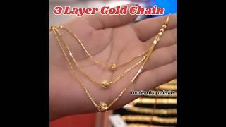 2025 Latest 3 Layer Gold Chain designs#shorts#viralvideo #farujewellerycollection