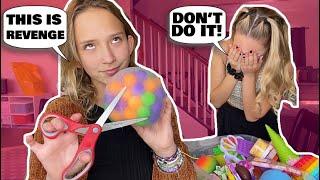 Kalli CUTS OPEN my FAVORITE FIDGET for REVENGE?!  *PRANK GONE TOO FAR*