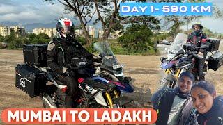 12.30 Ghante and 590 Km  ka safar karke pohche Modasa || MUMBAI TO LADAKH || Day 1