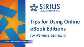 Tips for Using Online eBook Editions