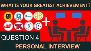 What is your Greatest Achievement? || Merchant Navy Placement Question 4 ||Marine RedFox