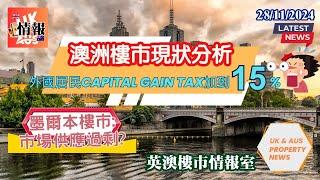 11月28日最新英國樓市新聞 | 澳洲樓市現狀分析| 外國居民Capital Gain Tax 增加到15% | 英澳樓市情報室