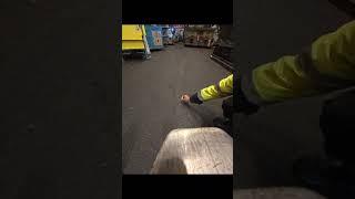 Lighting a lighter with a forklift #forkliftdriver #master #skills #lighter  #operator #forklift