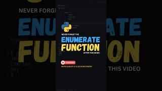 Enumerate Function in Python #python #pythonprogramming #coding #programming #pythonlearning