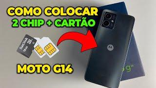 Como COLOCAR 2 Chip e Cartão SD no Moto G14