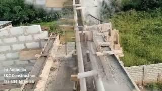 Building in Ghana Roof Gutter & Steel work & Concrete casting |Ep-18 Project Dangee #brightandclara