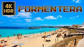 4K HDR Es Pujols Beach Walking FORMENTERA 2023