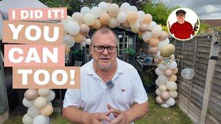 Baby Shower Decor And DIY Balloon Arch Balloon Tying Tutorial  - Down The Garden Bar Pub Shed