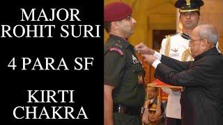 Courageous Major Rohit Suri  4 PARA SF  Kirti Chakra  For Counter Terror Operation In Jammu  Kashmir