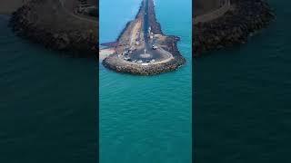 Ancient Road leading to nowhere between Indian Ocean and Arabian sea on either sides