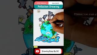 Air pollution drawing | drawing of pollution | stop pollution drawing | pollution drawing #shorts