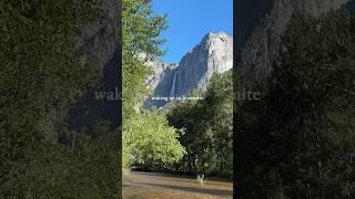 Wait for the view! Good morning from housekeeping camp in Yosemite national park! #camping ￼