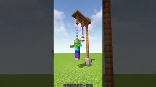 Hanging Zombie in Minecraft! #shorts