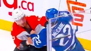 Garnet Hathaway Jake McCabe Fight | Toronto Maple Leafs vs Philadelphia Flyers 2025 NHL Highlights