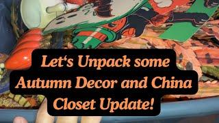 China Closet Update and Unpack a Little Bit of Autumn!