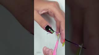 Striping Tape Nail Art Idea  #shorts Easy Nail Art Design