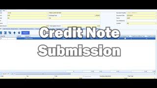 E-Invoice | How to submit your Credit Note?