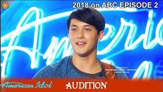 Laine Hardy from Louisiana sings BAD*SS Country song Audition American Idol 2018 Episode 2