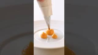 4 step egg yolk cream! Easy fine dining recipe #shorts