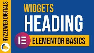 Elementor Heading Widget