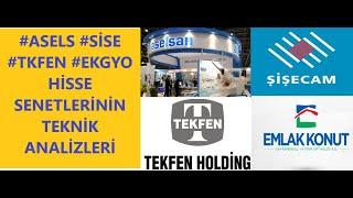 #ASELS |#TKFEN | #EKGYO |#SİSE  HİSSE SENETLERİNİN TEKNİK ANALİZLER