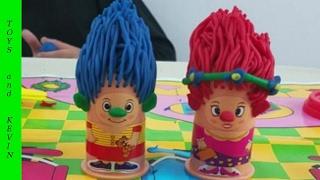 Лысые Тролли в парикмахерской Прически игры Парикмахерская и Плей до Видео для детей игрушки ТРОЛЛИ