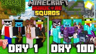 We Survived 100 Days in Minecraft Hardcore... SQUADS!