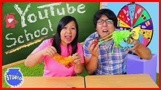 SPIN WHEEL DIY SLIME CHALLENGE FOR YOUTUBE SCHOOL!