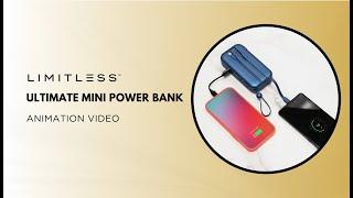 Ultimate Mini Power Bank 10,000mAh Portable Power Bank With Digital Display & Built-In Cables