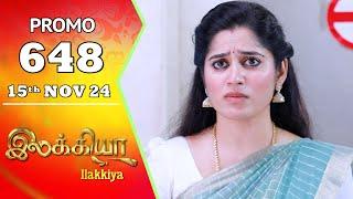 Ilakkiya Serial | Episode 648 Promo | Shambhavy | Nandan | Sushma Nair | Saregama TV Shows Tamil