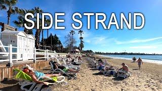 SIDE HEUTE. Strand. Meer. Türkei im Frühling 15.3.2024 #antalya #side #sideturkey