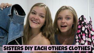 Sisters DIY Each Others Clothes Challenge ~ Jacy and Kacy